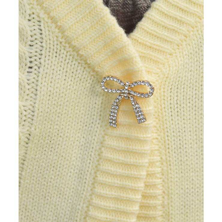 リボン釦編み上げニットカーディガン | axes femme | 詳細画像6 