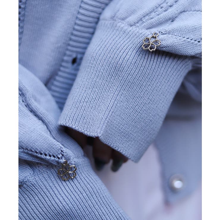 桜刺繍ニットカーディガン | axes femme | 詳細画像10 