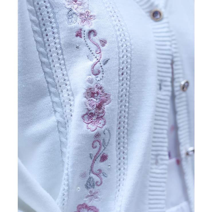 桜刺繍ニットカーディガン | axes femme | 詳細画像5 