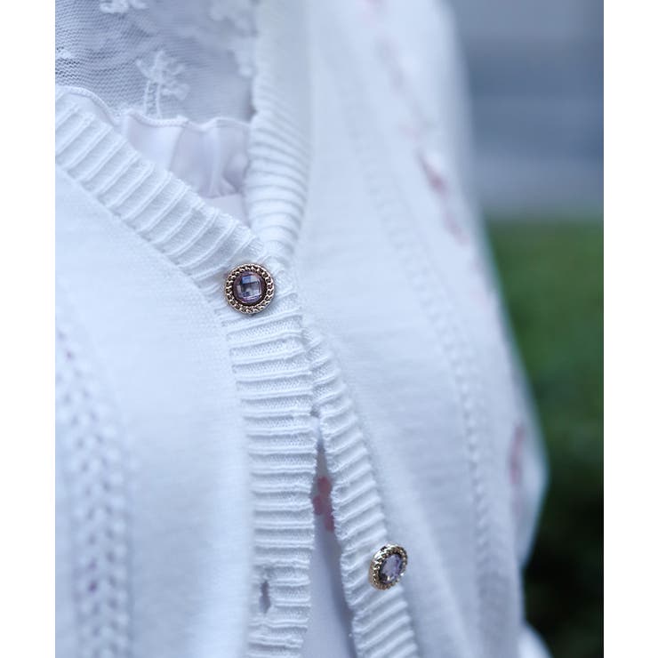 桜刺繍ニットカーディガン | axes femme | 詳細画像6 