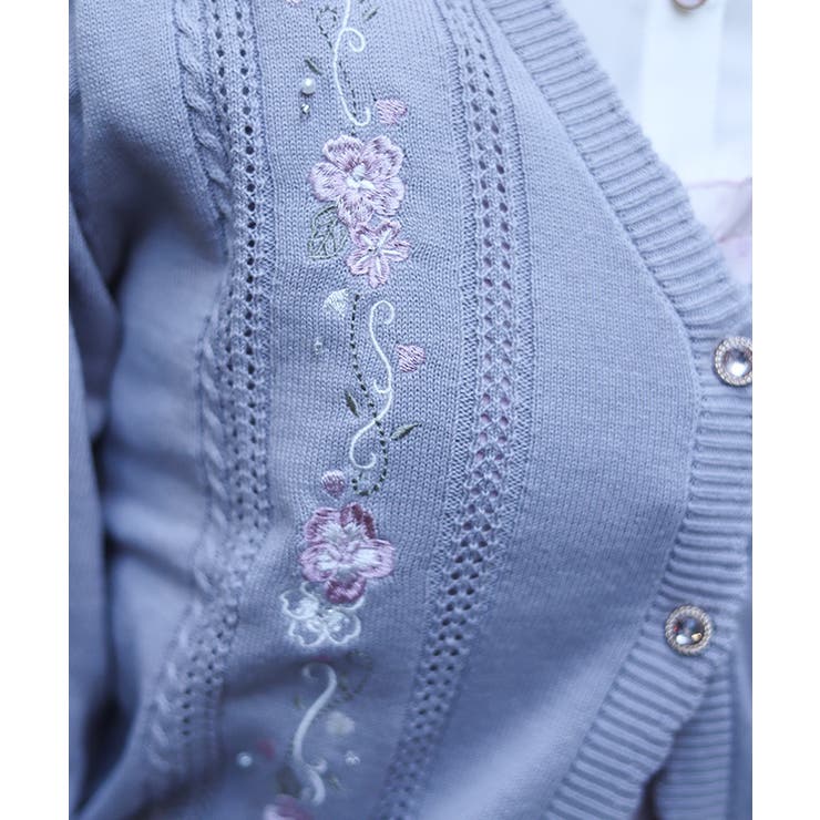 桜刺繍ニットカーディガン | axes femme | 詳細画像9 
