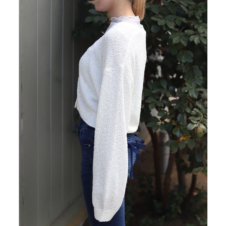 パール釦ぽこぽこニットカーディガン | axes femme | 詳細画像2 