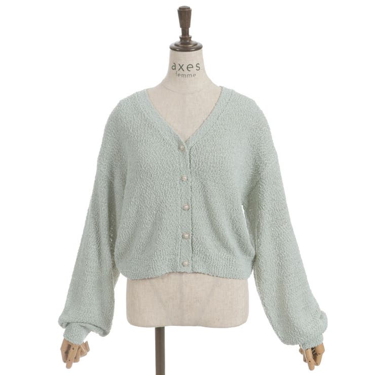 パール釦ぽこぽこニットカーディガン | axes femme | 詳細画像21 