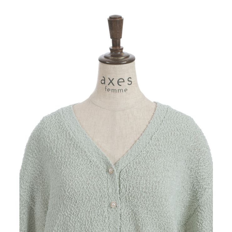 パール釦ぽこぽこニットカーディガン | axes femme | 詳細画像24 