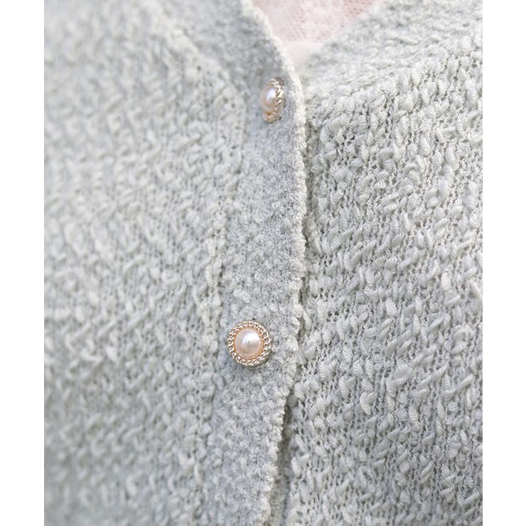パール釦ぽこぽこニットカーディガン | axes femme | 詳細画像7 
