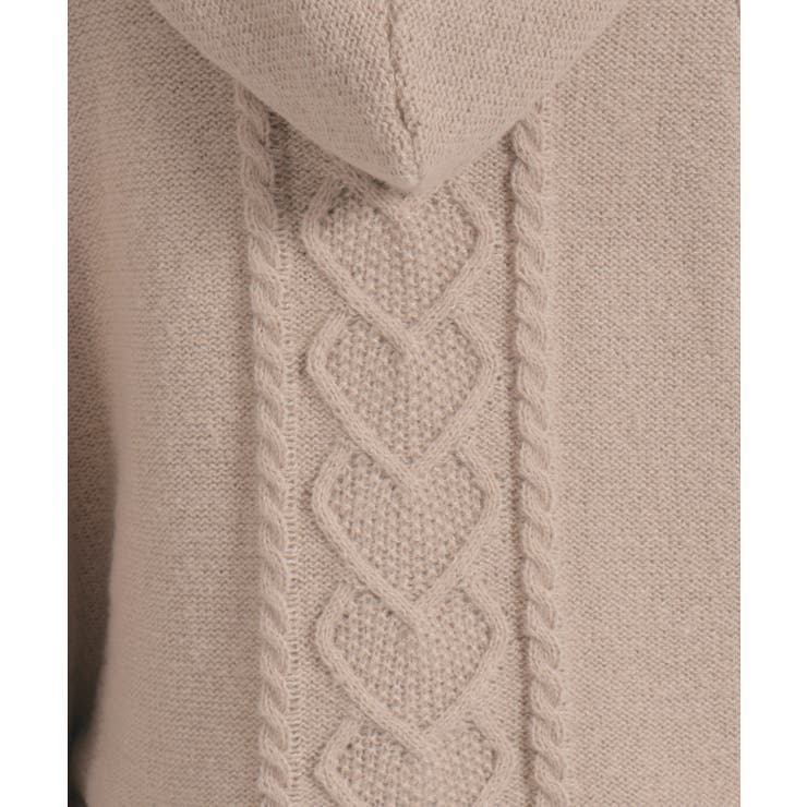 ハート編柄裏ボアニットケープ[品番：IGAW0006944]｜axes femme