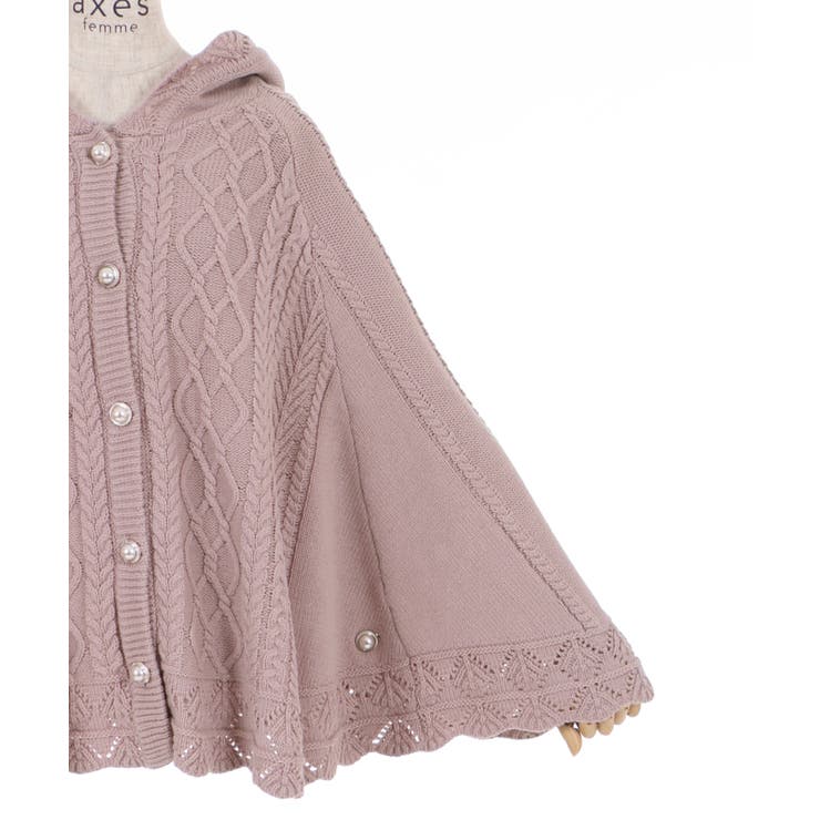 ケーブルニットポンチョ[品番：IGAW0001396]｜axes femme（アクシーズ