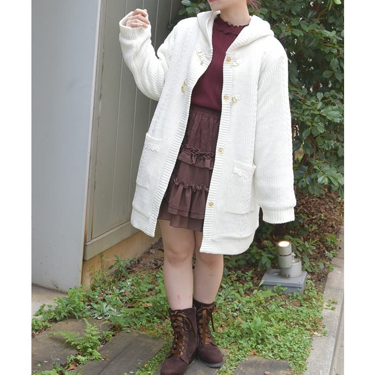 裏ボアニットコーディガン | axes femme | 詳細画像12