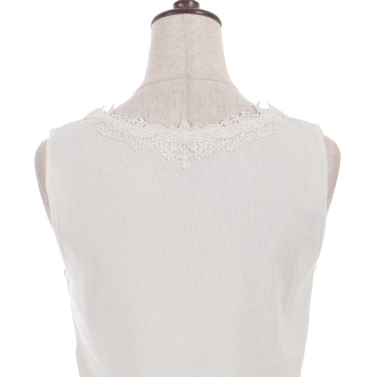 吸水速乾モチーフレースタンク | axes femme | 詳細画像13 