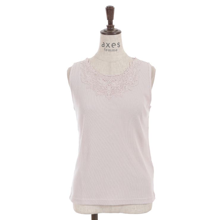 吸水速乾モチーフレースタンク | axes femme | 詳細画像22 