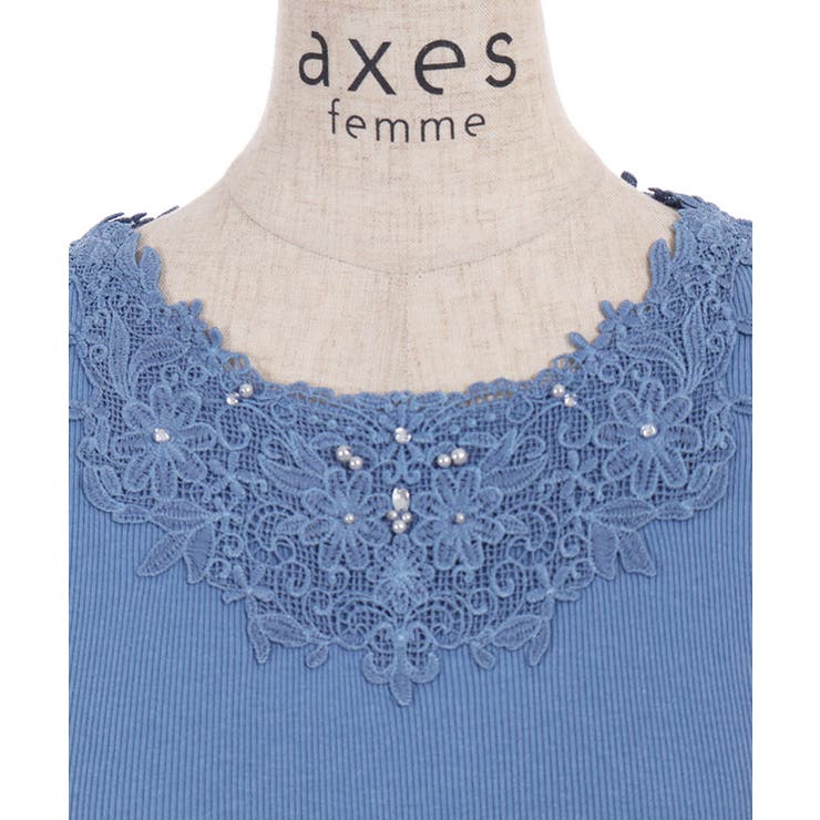 吸水速乾モチーフレースタンク | axes femme | 詳細画像30 