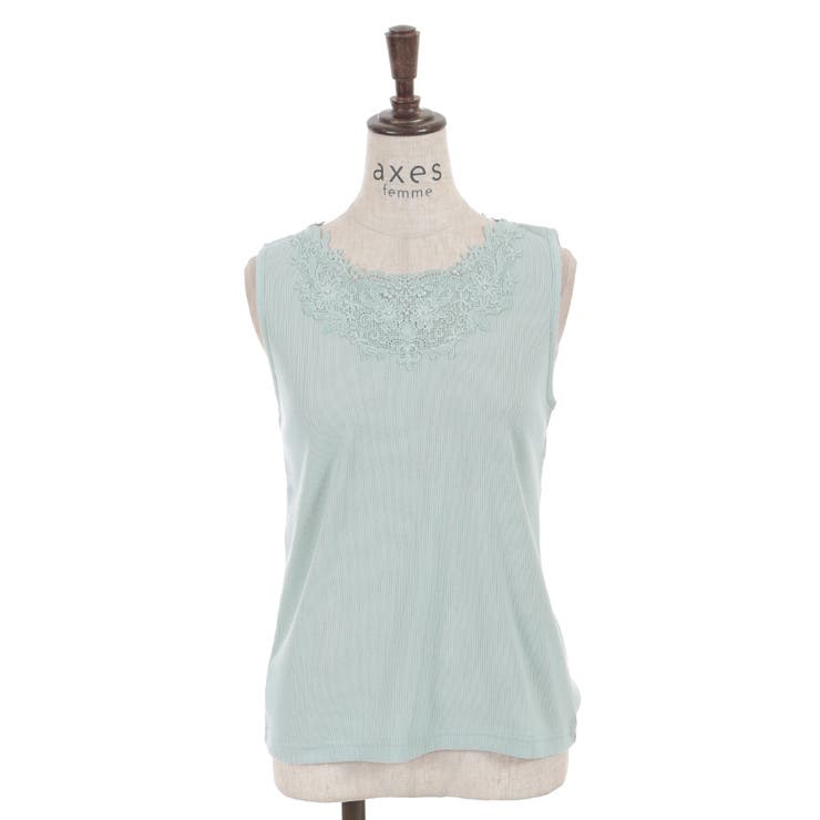 吸水速乾モチーフレースタンク | axes femme | 詳細画像4 