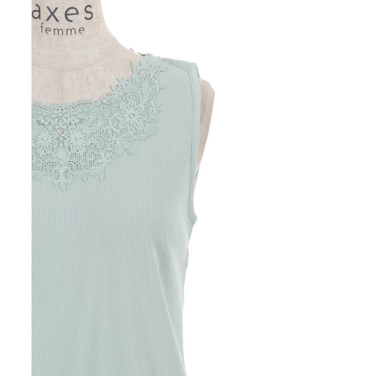 吸水速乾モチーフレースタンク | axes femme | 詳細画像8 