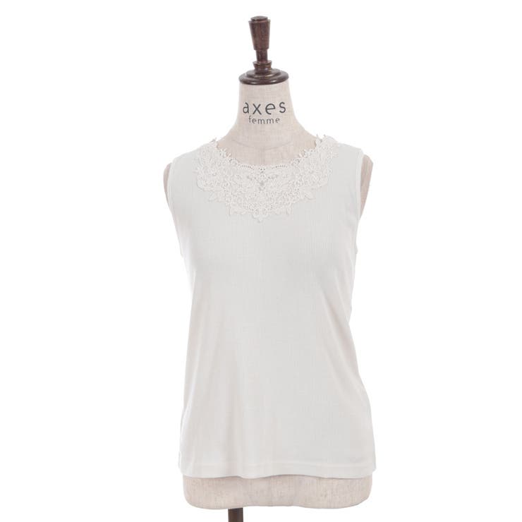 吸水速乾モチーフレースタンク | axes femme | 詳細画像9 