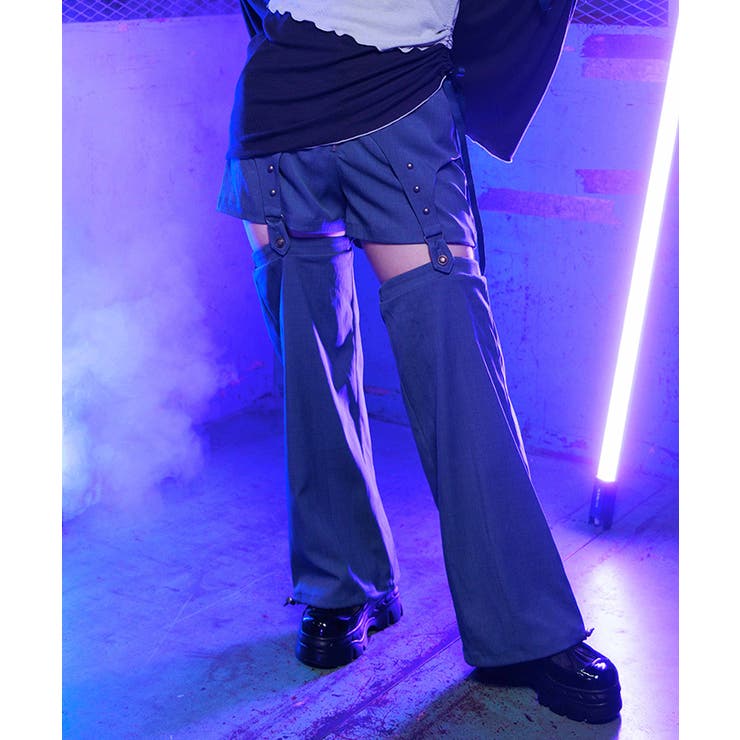 ブルーグレー | ロゴ刺繍セパレートＰＴ | axes femme