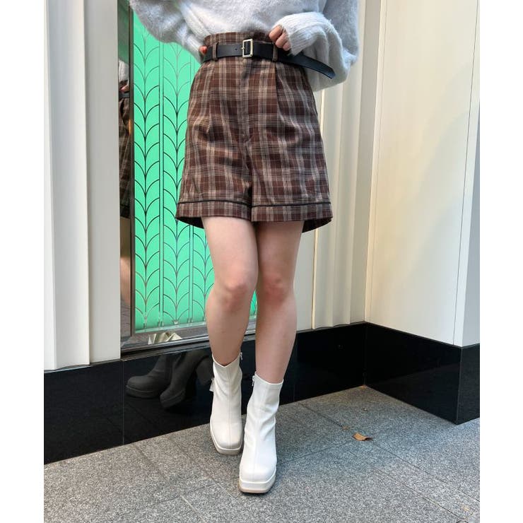 ベルト付ショートパンツ[品番：IGAW0004380]｜axes femme