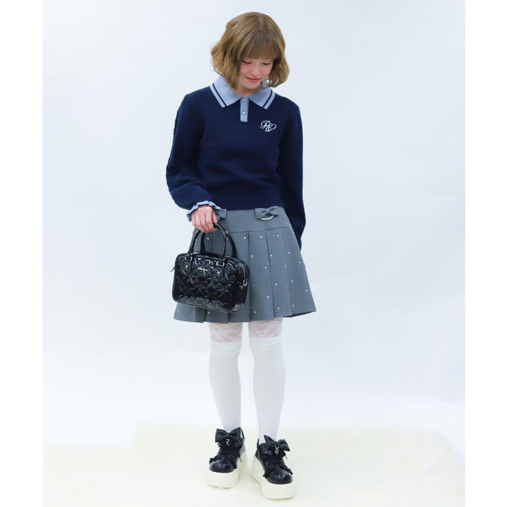 ストーン付きプリーツスカパン | axes femme | 詳細画像4 