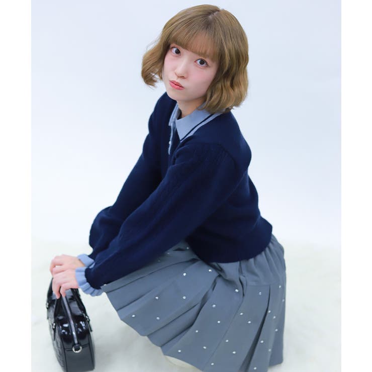 ストーン付きプリーツスカパン | axes femme | 詳細画像5 