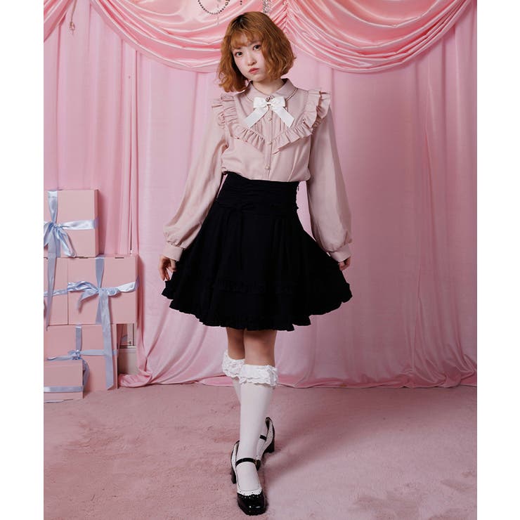 黒 | ハイウエストドロストスカパン | axes femme