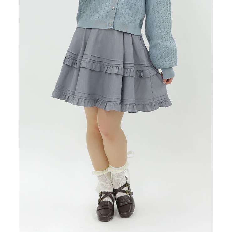 グレー | ハイウエストフリルスカパン | axes femme