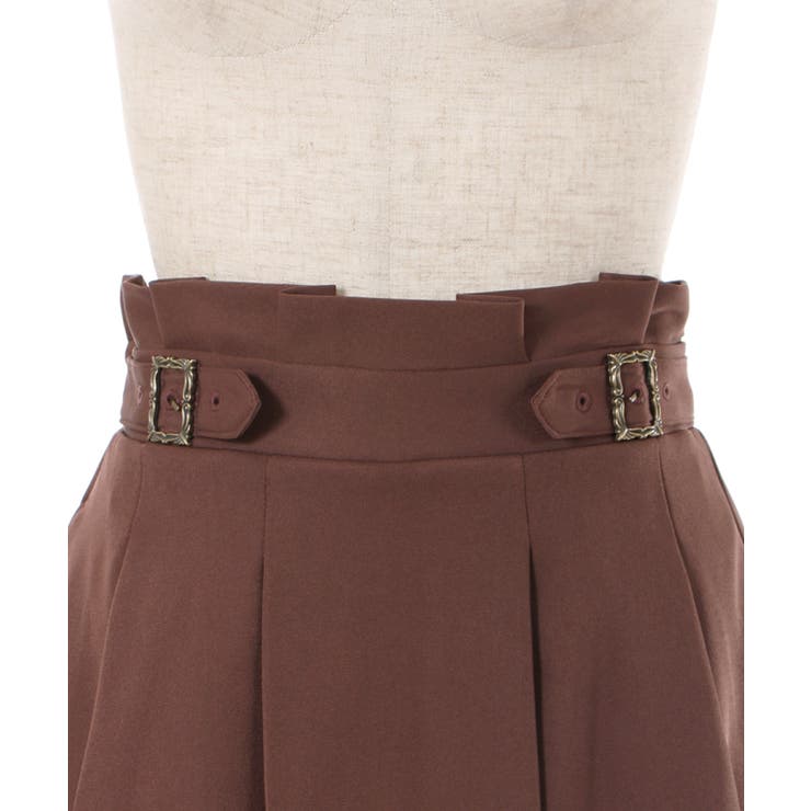 ベルト装飾プリーツキュロット | outlet | axes femme online shop