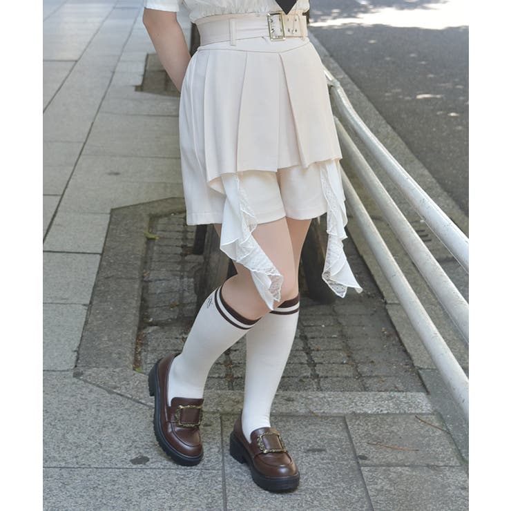 ベルト付きフラシショートパンツ | axes femme | 詳細画像1 