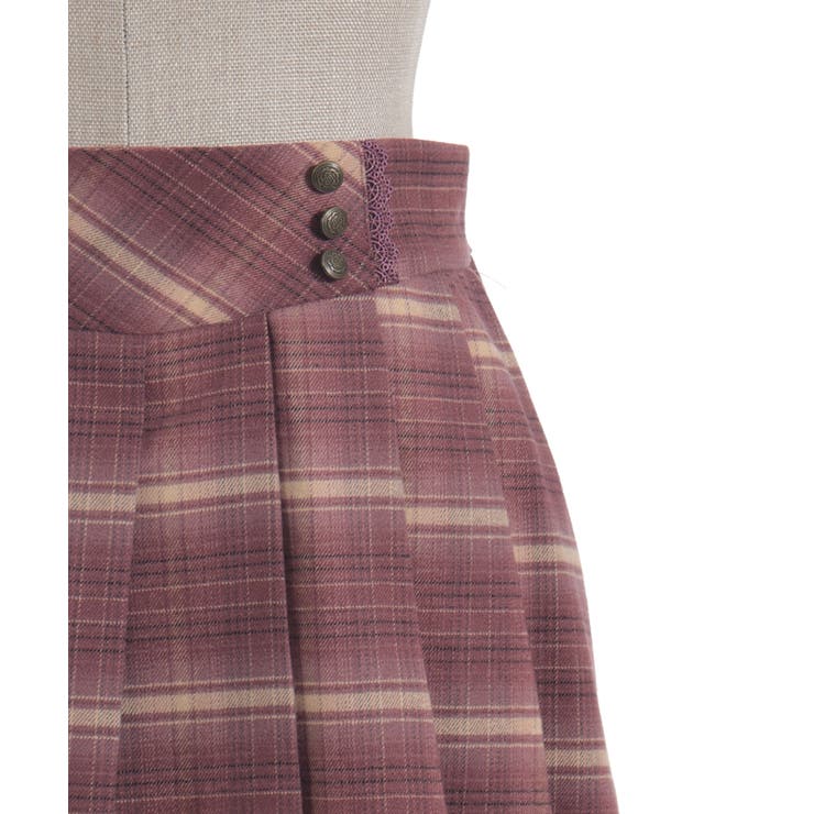 ボタン使いチェックスカパン | axes femme | 詳細画像11 