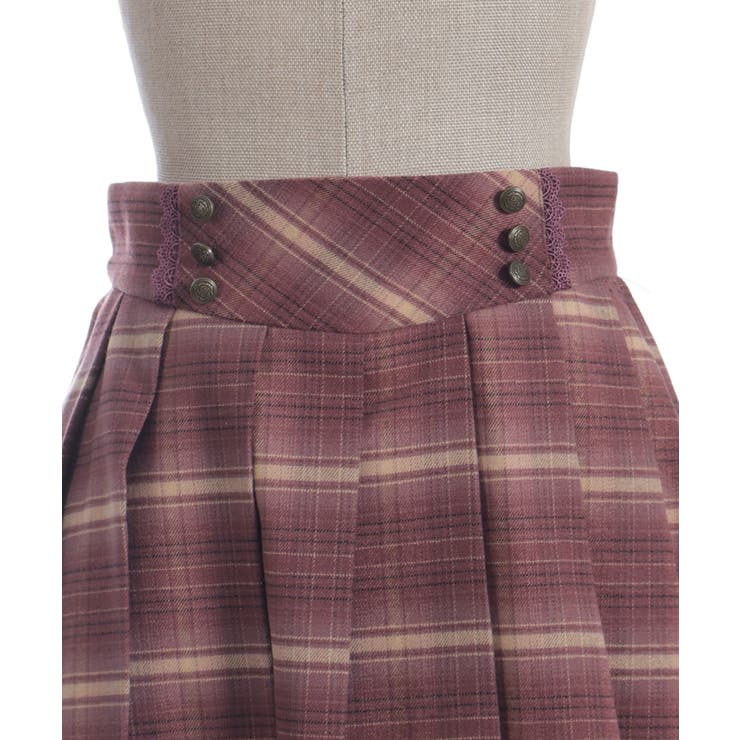 ボタン使いチェックスカパン | axes femme | 詳細画像13 