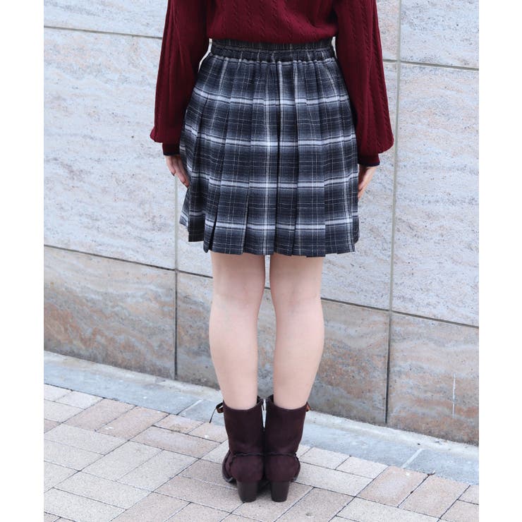 ボタン使いチェックスカパン | axes femme | 詳細画像3 