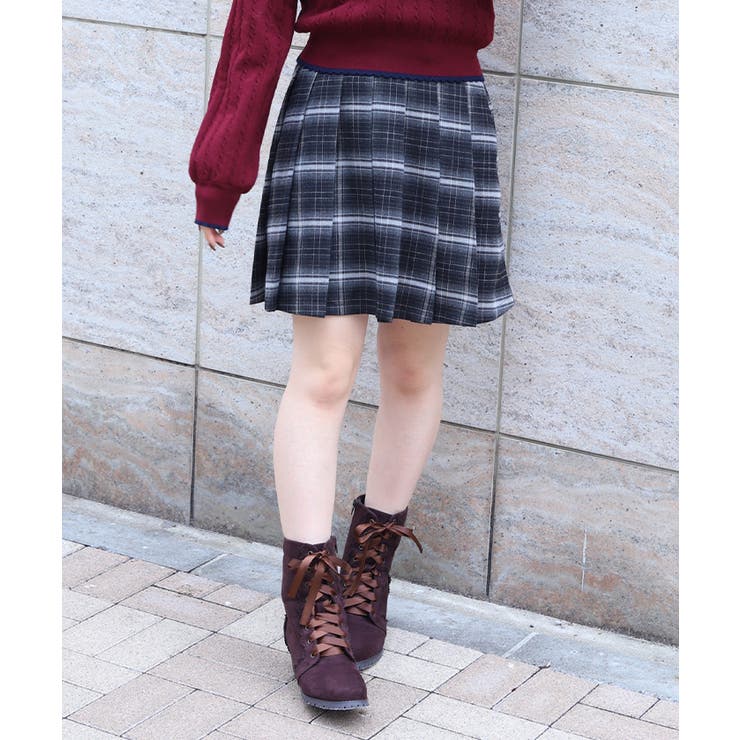 ボタン使いチェックスカパン | axes femme | 詳細画像4 