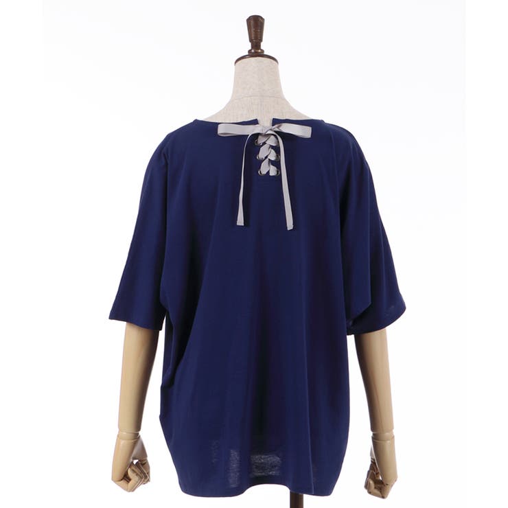 tシャツ 21/-OE天竺ロゴ刺繍ドルマンTシャツ レディース ロゴ刺繍ドルマンTシャツ[品番：IGAW0001723]｜axes femme