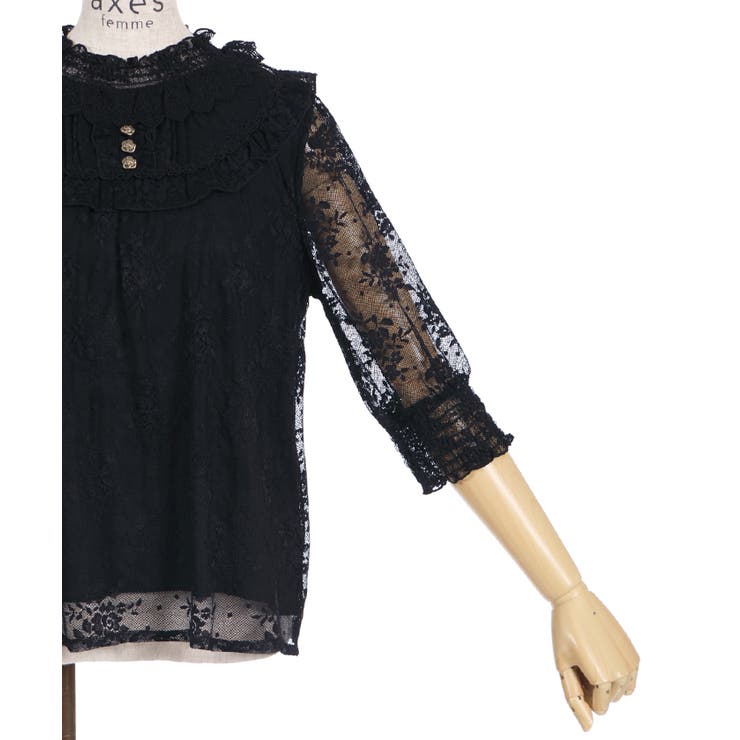 アンティーク風レーストップス[品番：IGAW0001961]｜axes femme