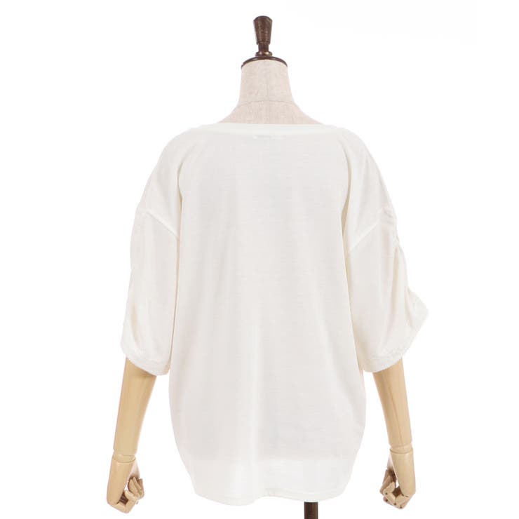 汗染み防止ラメ刺繍Ｔシャツ | axes femme | 詳細画像4 