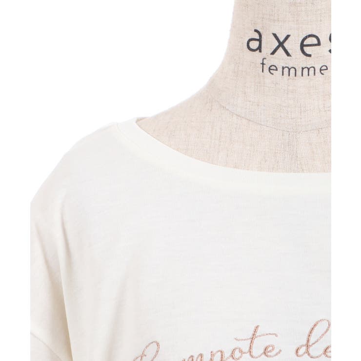 汗染み防止ラメ刺繍Ｔシャツ | axes femme | 詳細画像7 