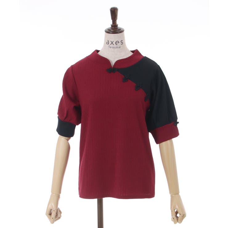 チャイナ釦バイカラーPO[品番：IGAW0003595]｜axes femme