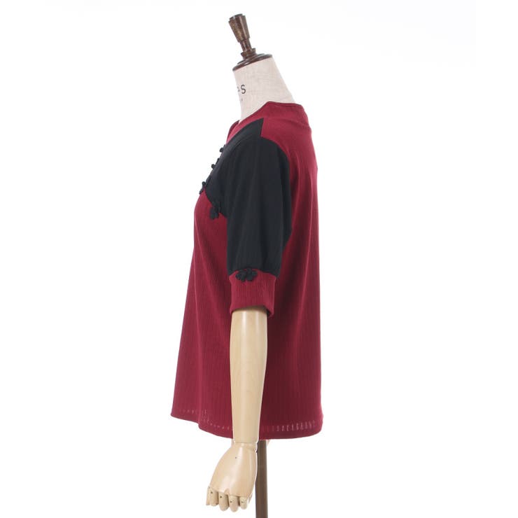 チャイナ釦バイカラーPO[品番：IGAW0003595]｜axes femme