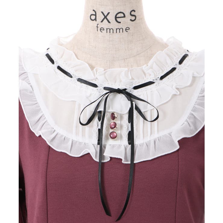 ヨーク切替フリルカットプルオーバー[品番：IGAW0003800]｜axes