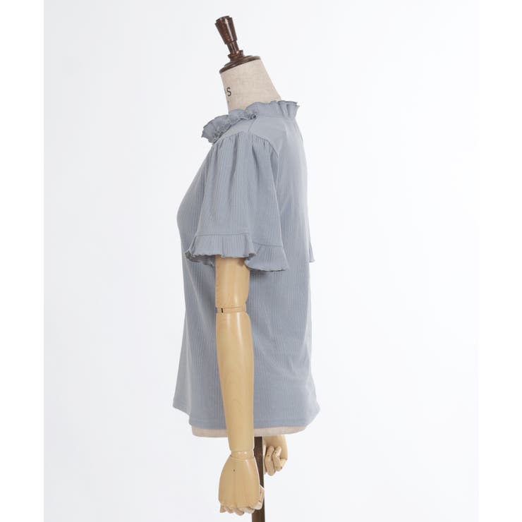 新品✩フリルプルオーバー♥.｡.:*♡ ピグメントフリルドッキング裏毛プルオーバー