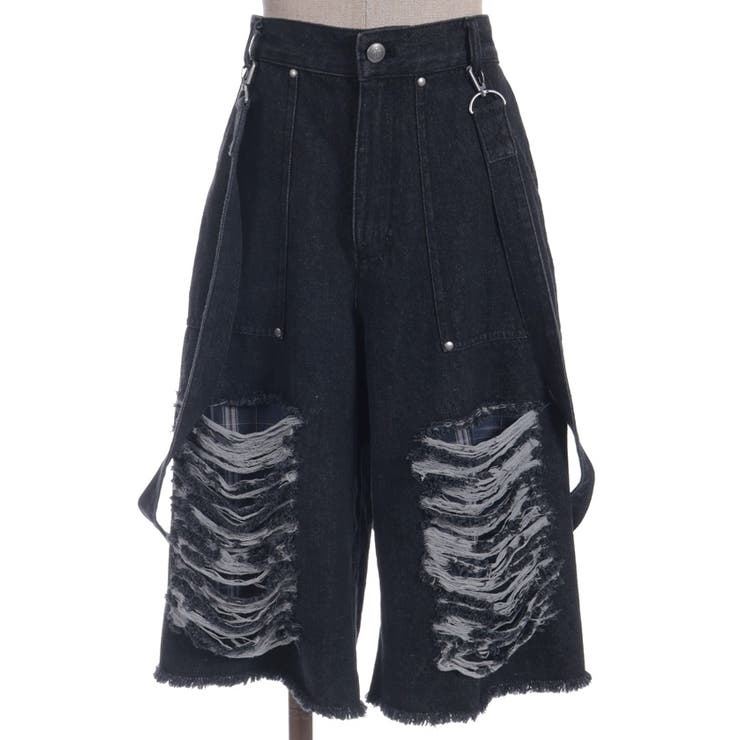 チェックダメージハーフパンツ | axes femme | 詳細画像10 