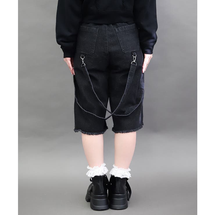 チェックダメージハーフパンツ | axes femme | 詳細画像3 