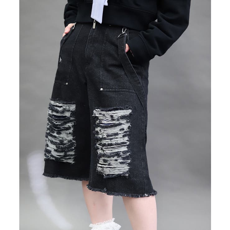 チェックダメージハーフパンツ | axes femme | 詳細画像5 