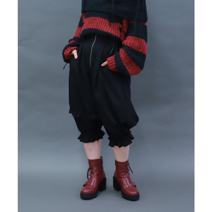 黒 | バルーンアシメフリルパンツ | axes femme