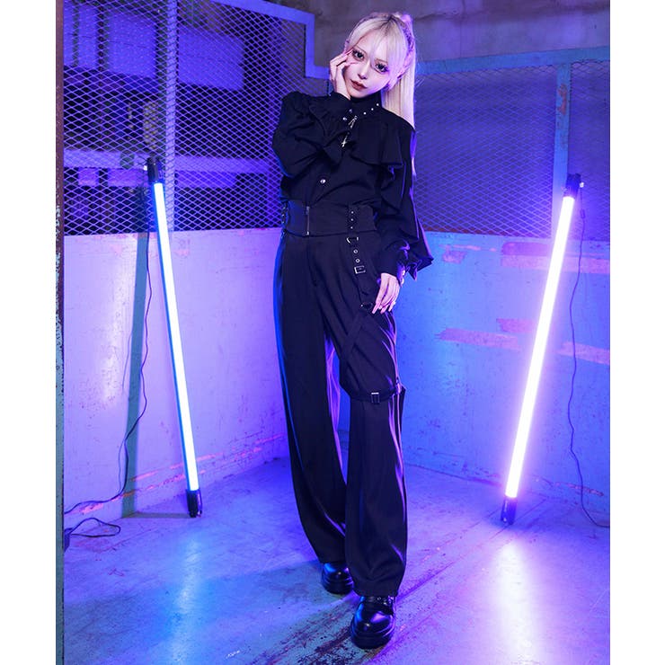 ハーネス付ロングパンツ | axes femme | 詳細画像3 