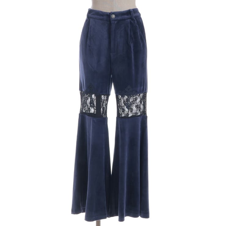 レース切替ベロアフレアパンツ | axes femme | 詳細画像10 