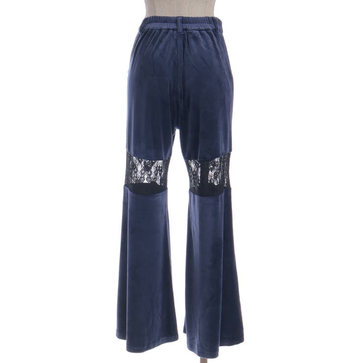 レース切替ベロアフレアパンツ | axes femme | 詳細画像12 