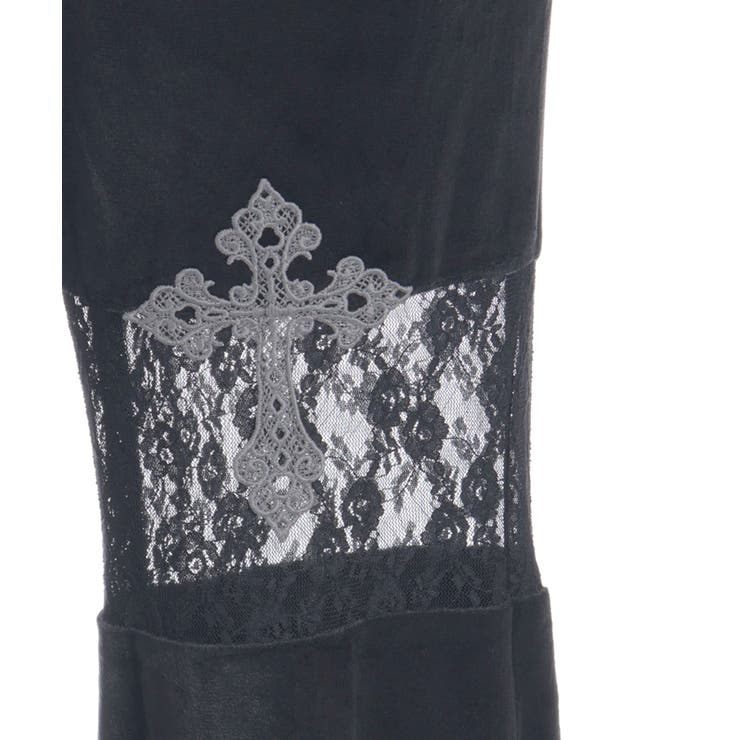 レース切替ベロアフレアパンツ | axes femme | 詳細画像24 