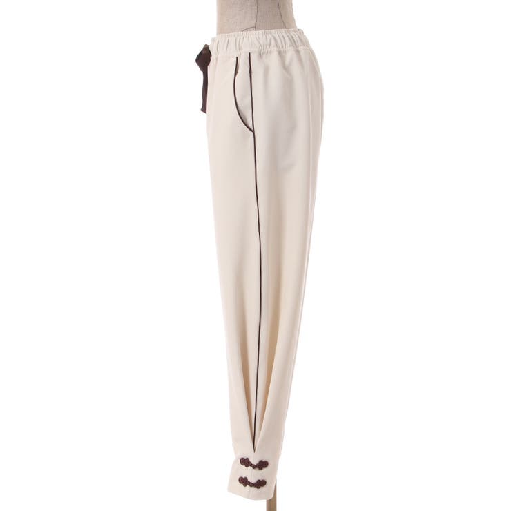 チャイナボタンラインパンツ[品番：IGAW0003806]｜axes femme