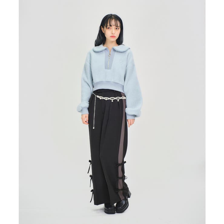 黒 | サイドラインパンツ | axes femme
