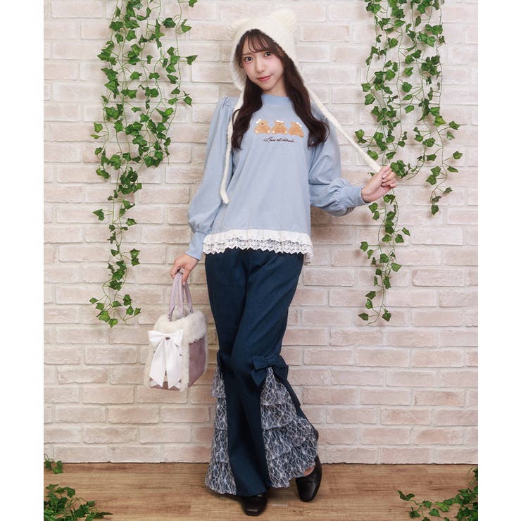 サイドレースフレアデニムパンツ | axes femme | 詳細画像5 