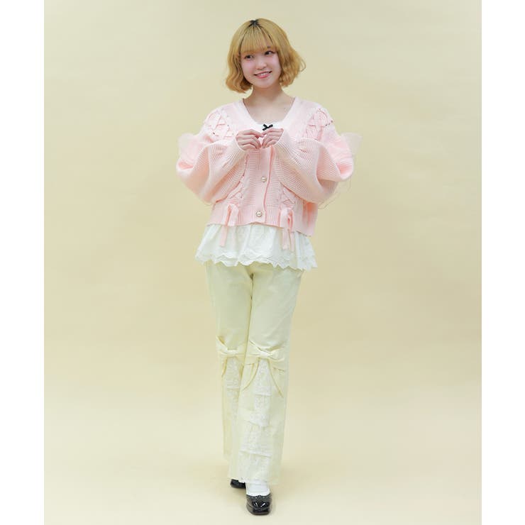 レースフリルデニムパンツ | axes femme | 詳細画像7 